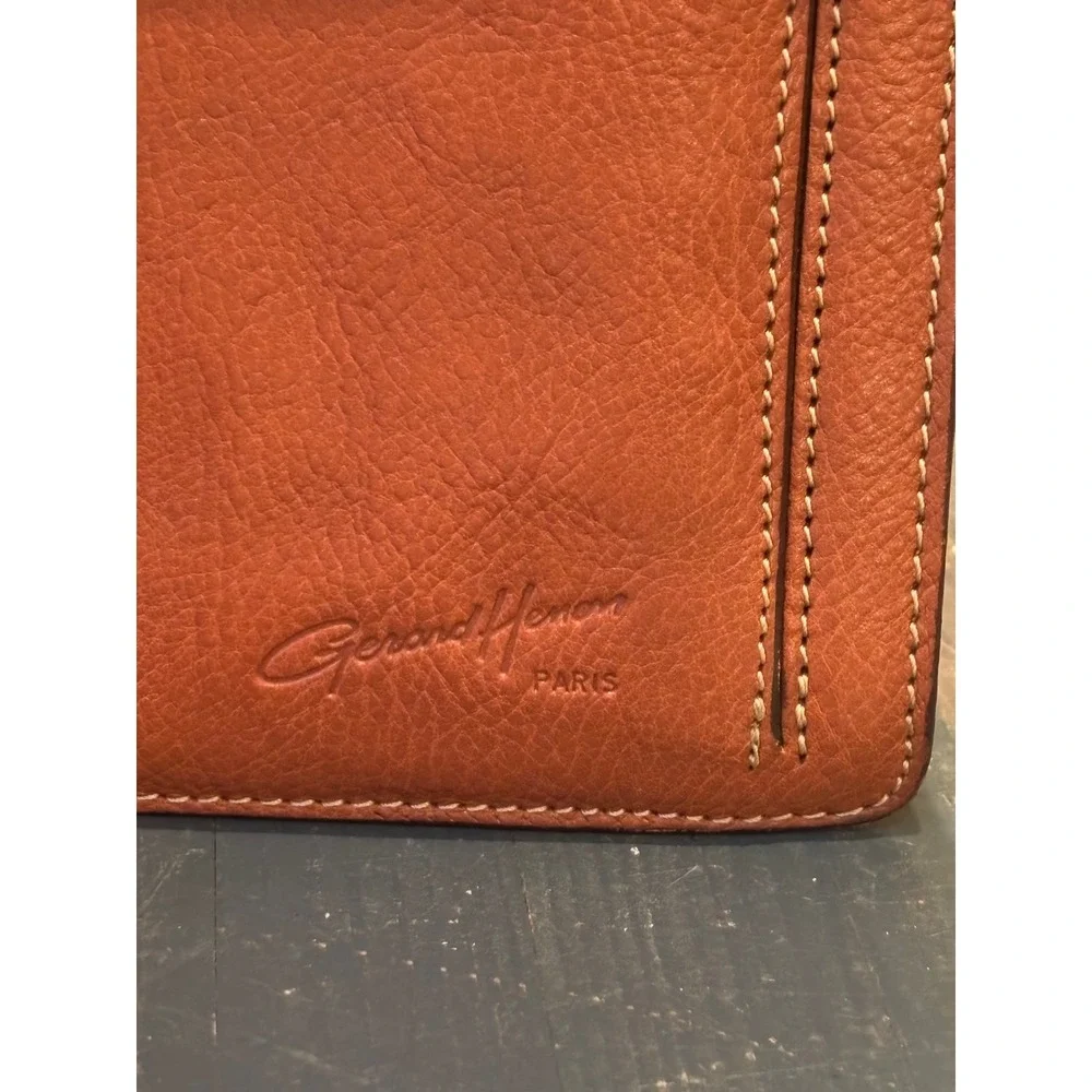 Gerard Henon Paris Brown Leather Briefcase Made in France Document Bag
